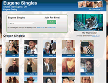 Tablet Screenshot of eugenesingles.com